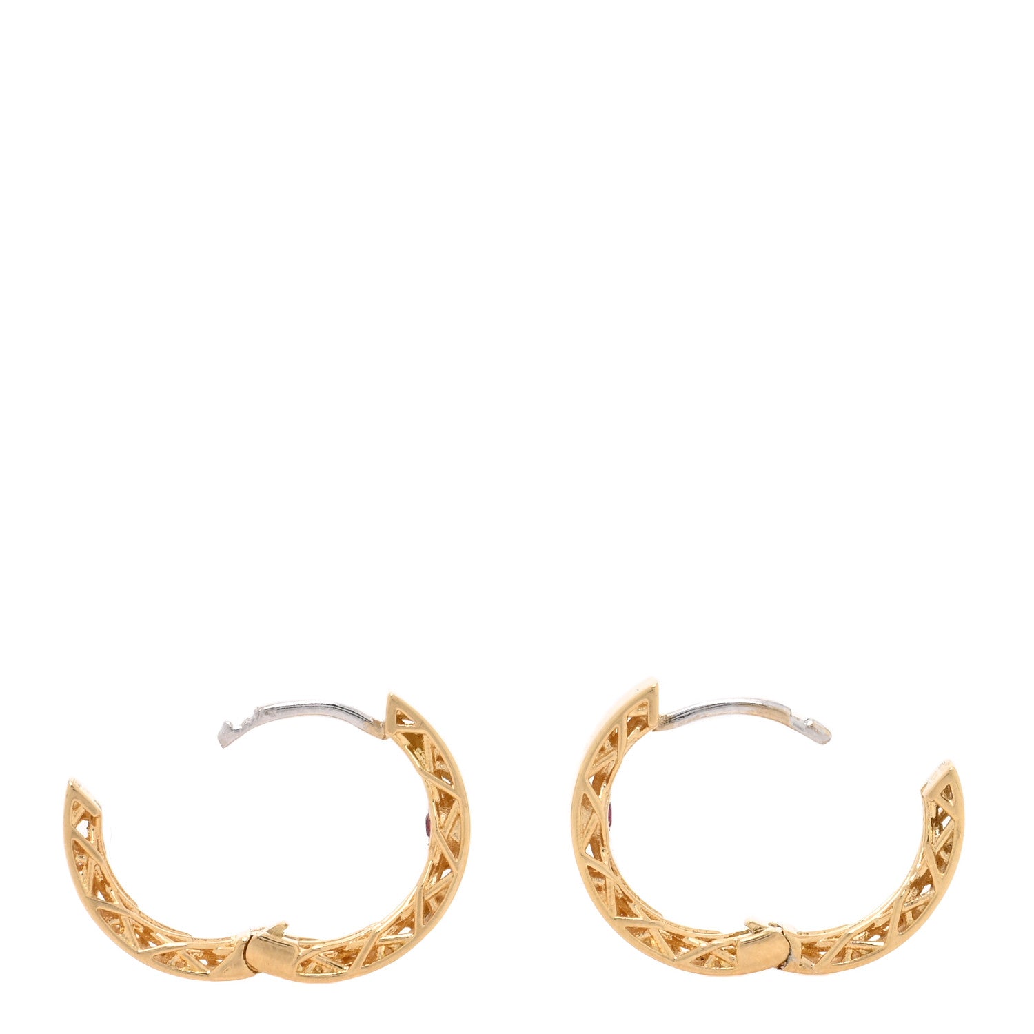 Roberto Coin 18K Yellow Gold Huggie Hoop Earrings 3 of 4