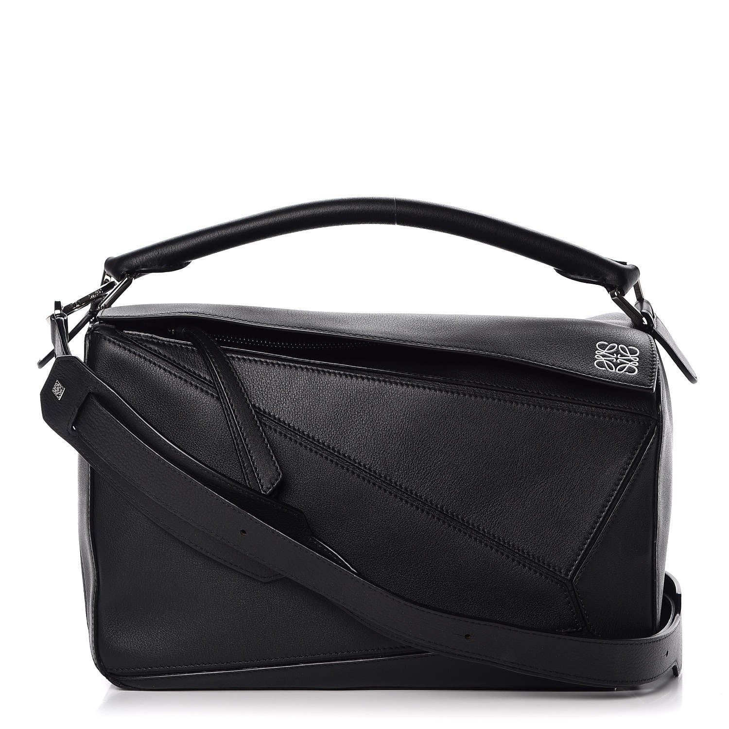 Loewe Calfskin Puzzle Bag Black 1 of 7