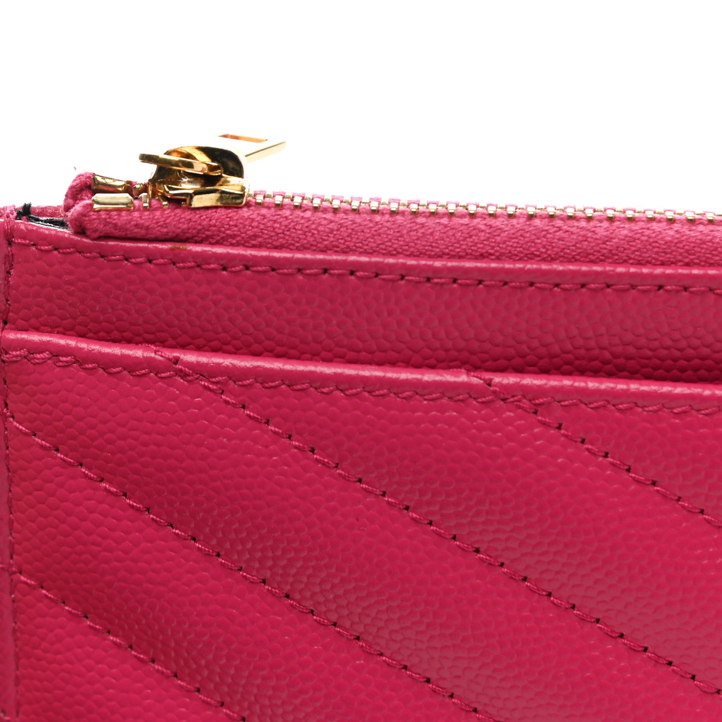 Grain De Poudre Chevron Monogram Bill Pouch Fresh Fuxia