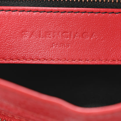 Balenciaga Glossy Nappa Gold Metallic Edge Hardware Mini City Rouge Rubis 7 of 12