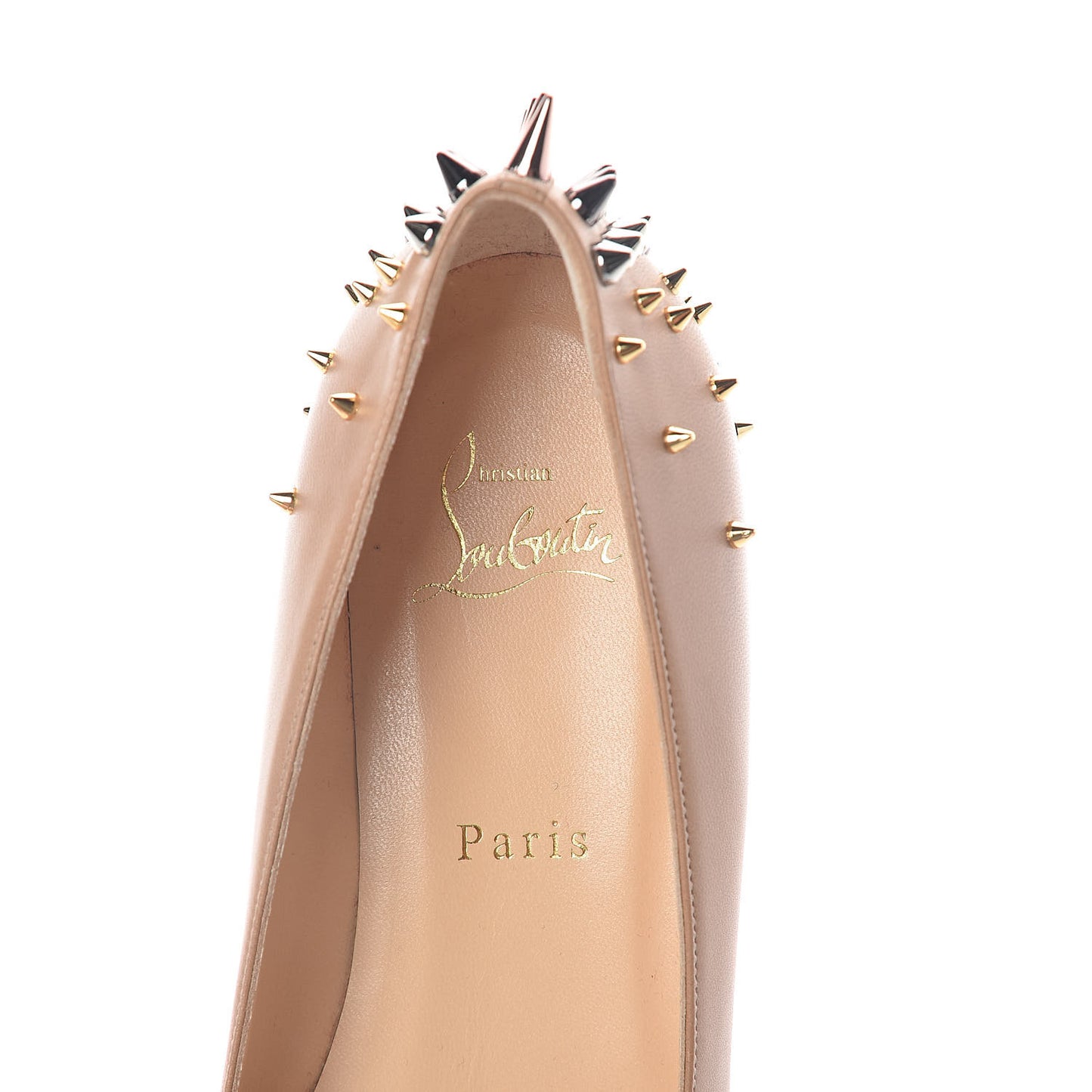 Nappa Goldoflat Spikes Flats 39 Nude