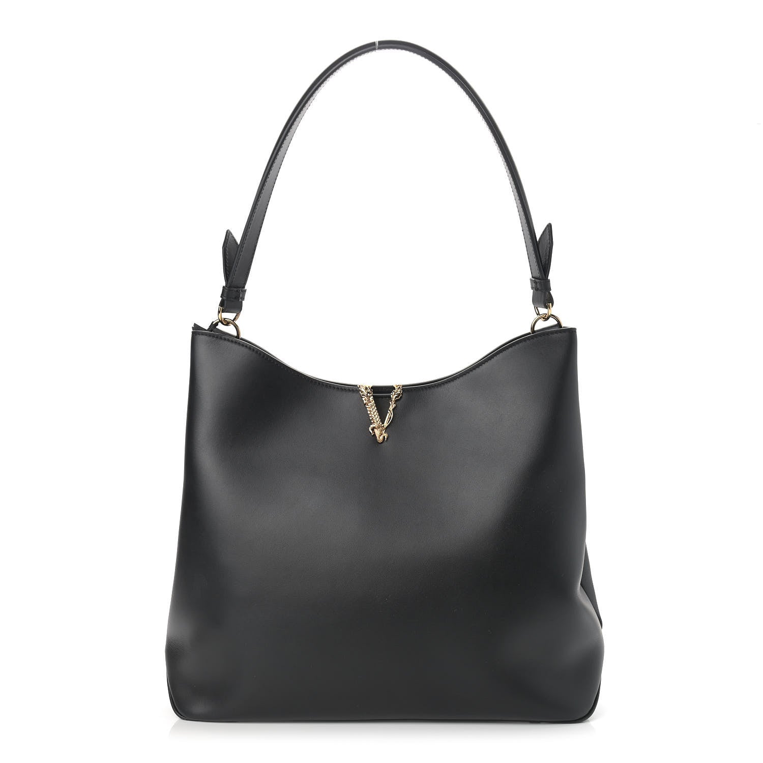 Versace Vitello Virtus Hobo Black 1 of 13