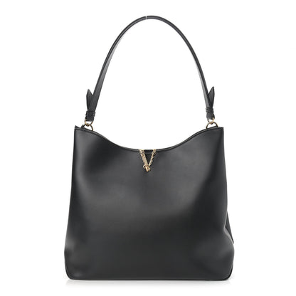 Versace Vitello Virtus Hobo Black 1 of 13