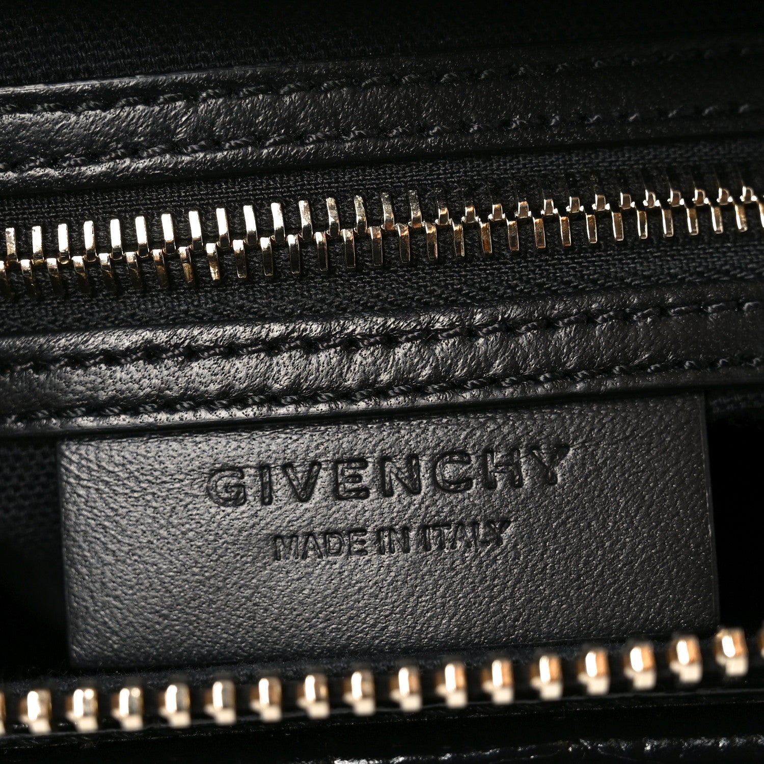 Givenchy Calfskin Crocodile Embossed Small Antigona Black 6 of 10