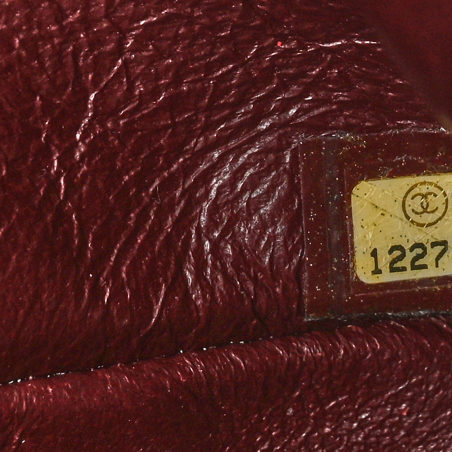 Lambskin Quilted East West Flap Dark Red