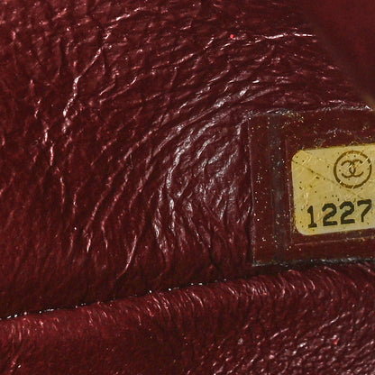 Chanel Lambskin Quilted East West Flap Dark Red 7 of 10