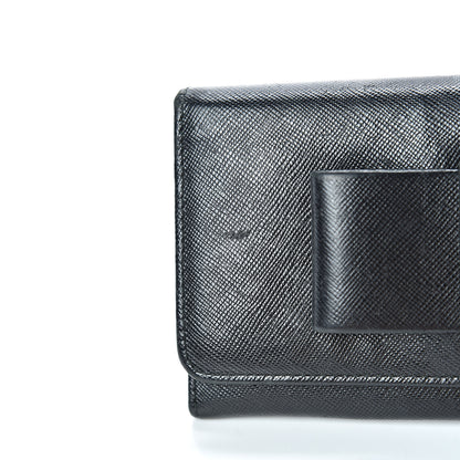 Prada Saffiano Bow Continental Wallet Black 8 of 10