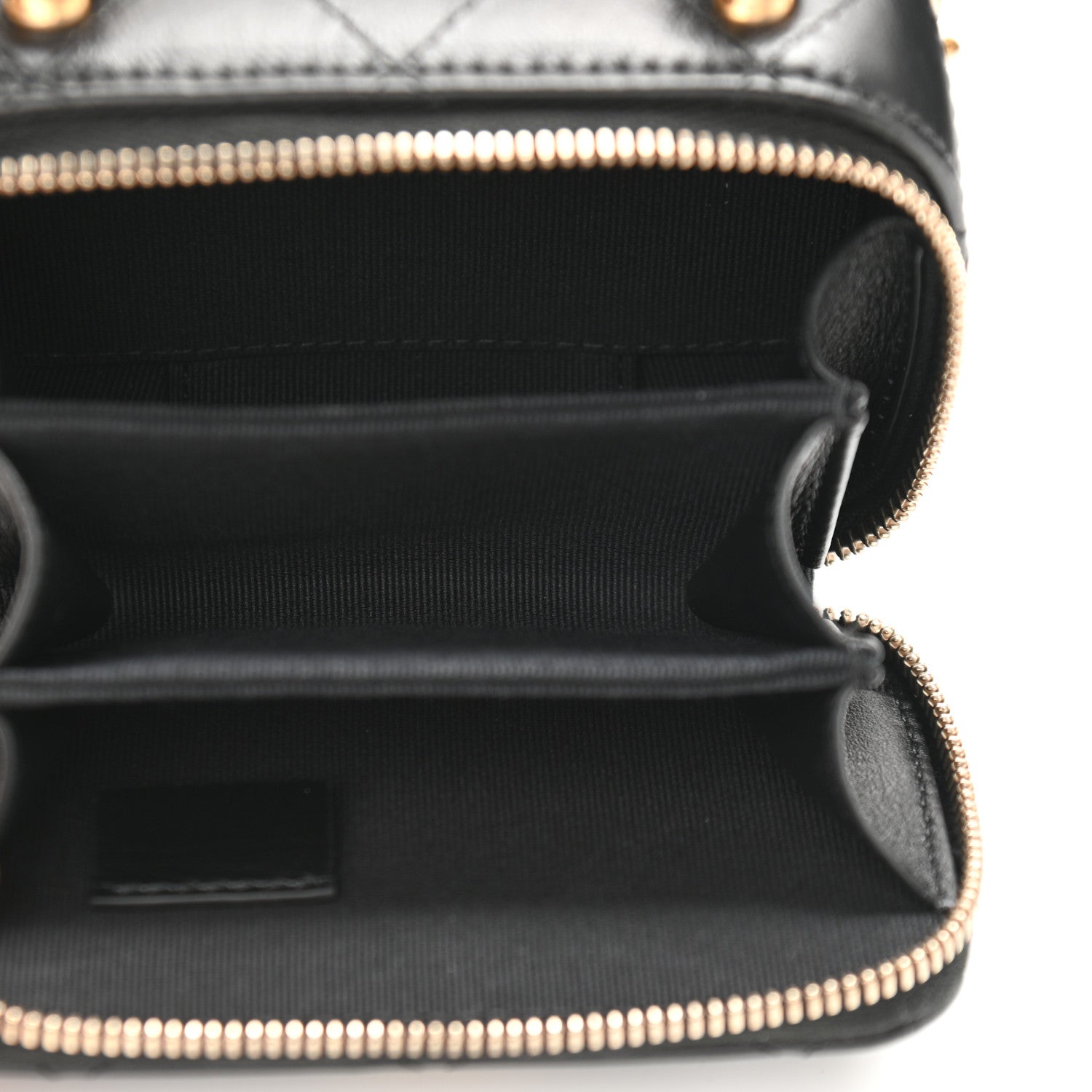 Chanel Lambskin Quilted Mini Lacquered Chain Clutch Black 5 of 11