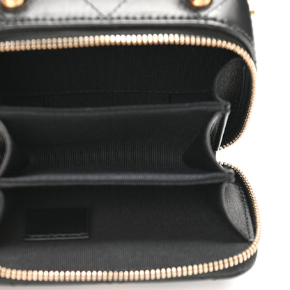 Chanel Lambskin Quilted Mini Lacquered Chain Clutch Black 5 of 11