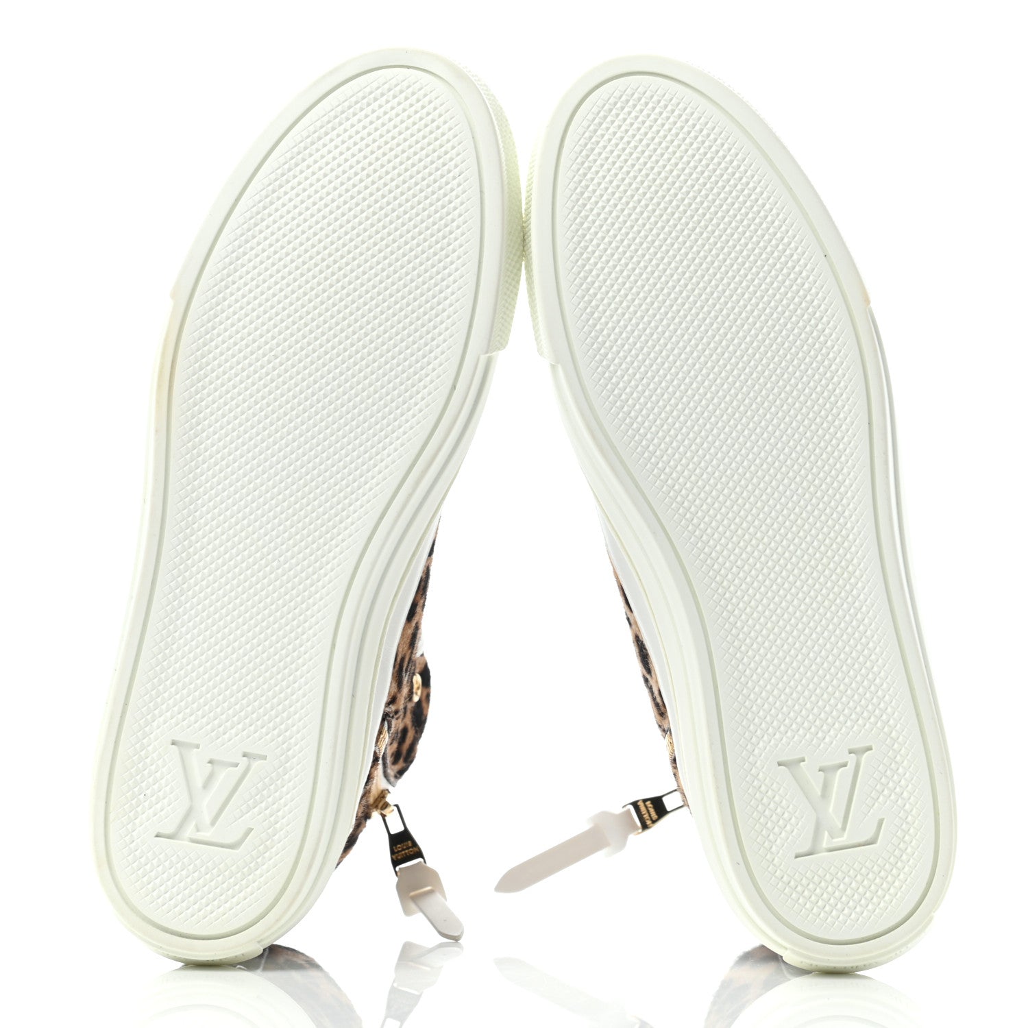 Louis Vuitton Pony Hair Leopard Print Calfskin Monogram Giant Stellar Sneaker Boots 38 5 of 8