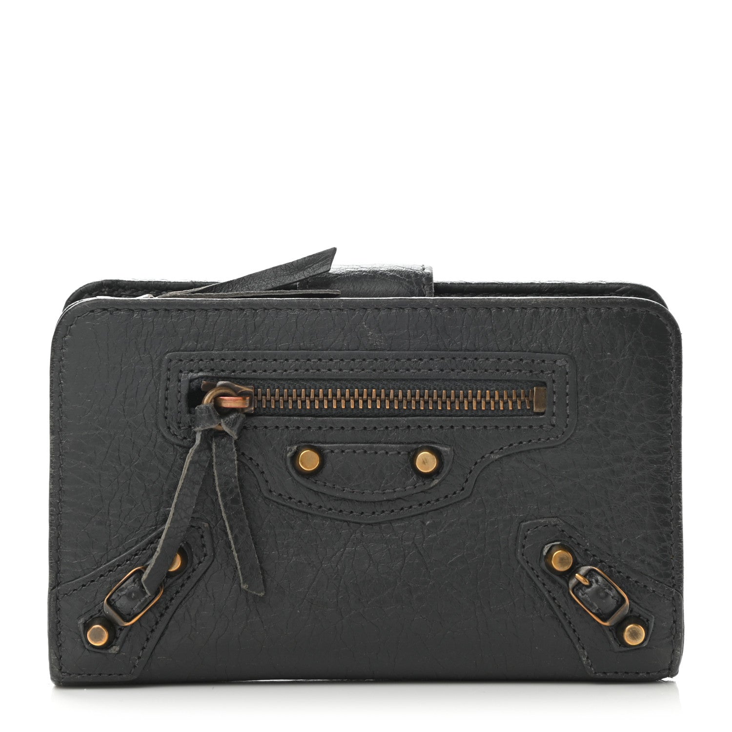 Balenciaga Agneau Classic Hardware Continental Zip Around Wallet Gris Fossile 1 of 12