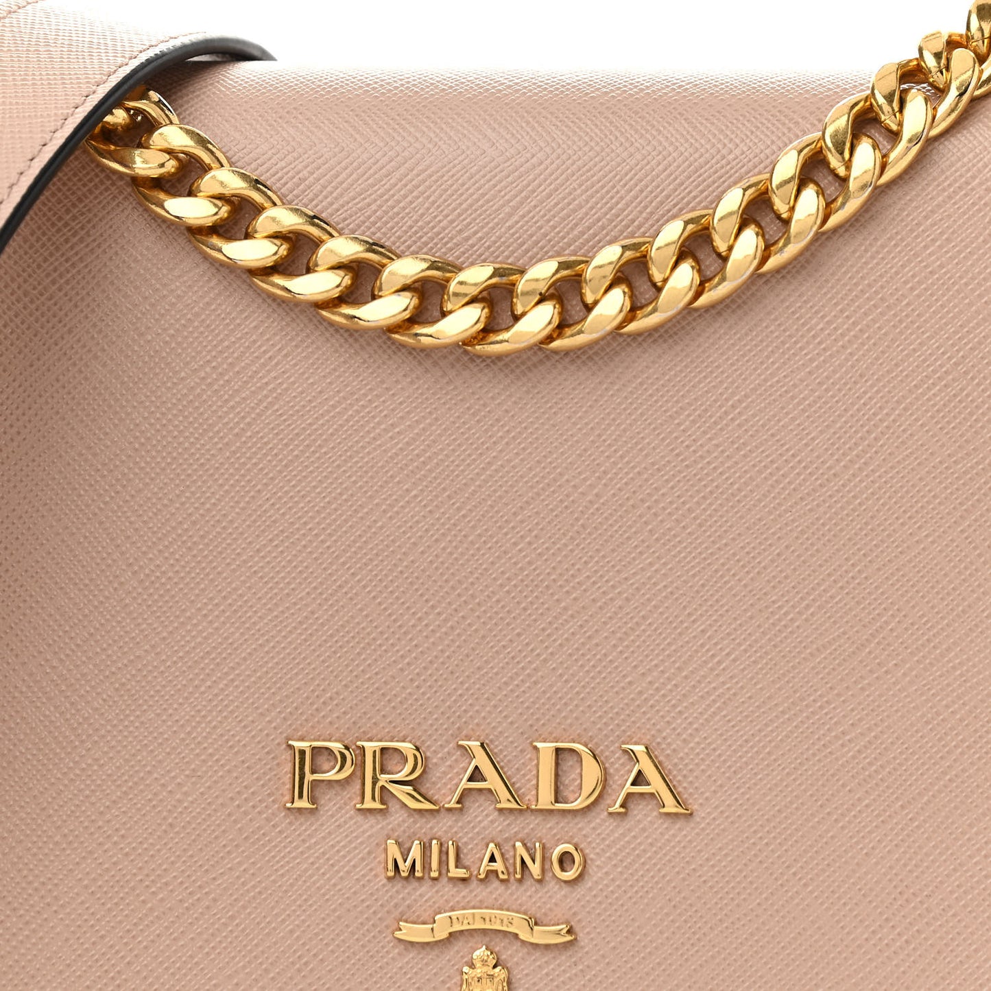 Saffiano Chain Shoulder Bag Cammeo