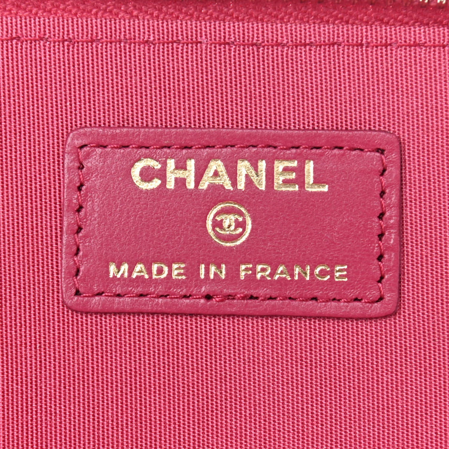 Chanel Lambskin Quilted Small Top Handle Vanity Case With Chain Dark Pink 6 of 9