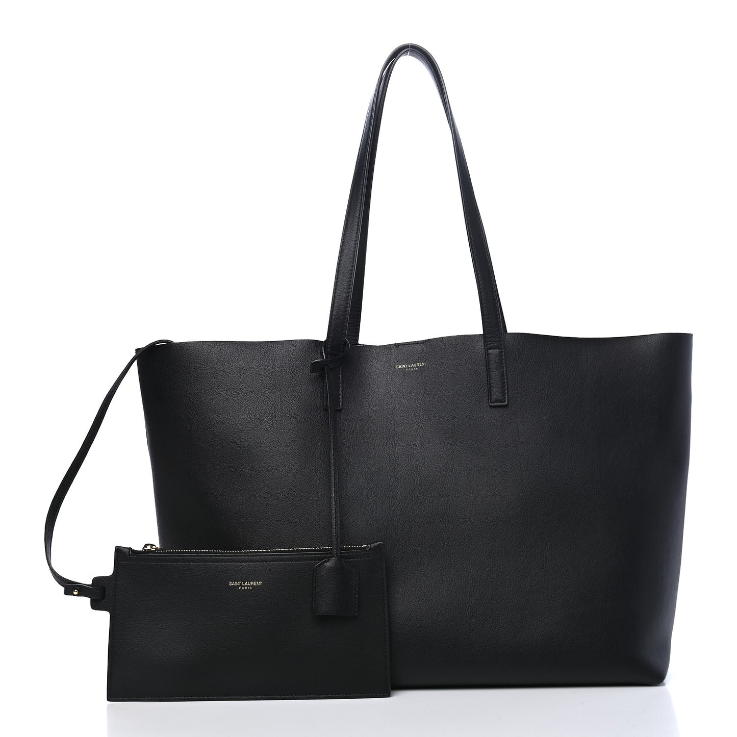 Calfskin Large Shopping Tote Black