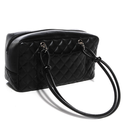 Chanel Calfskin Quilted Large Cambon Bowler Black 3 of 7