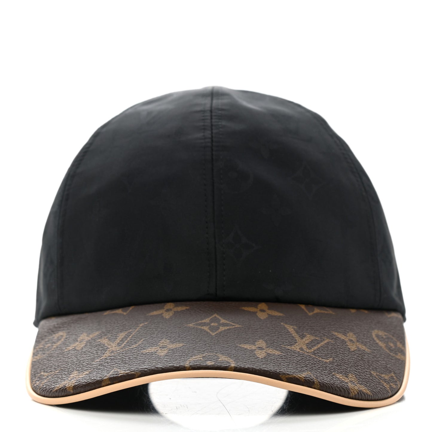 Polyester Silk Monogram LV Get Ready Cap M Black