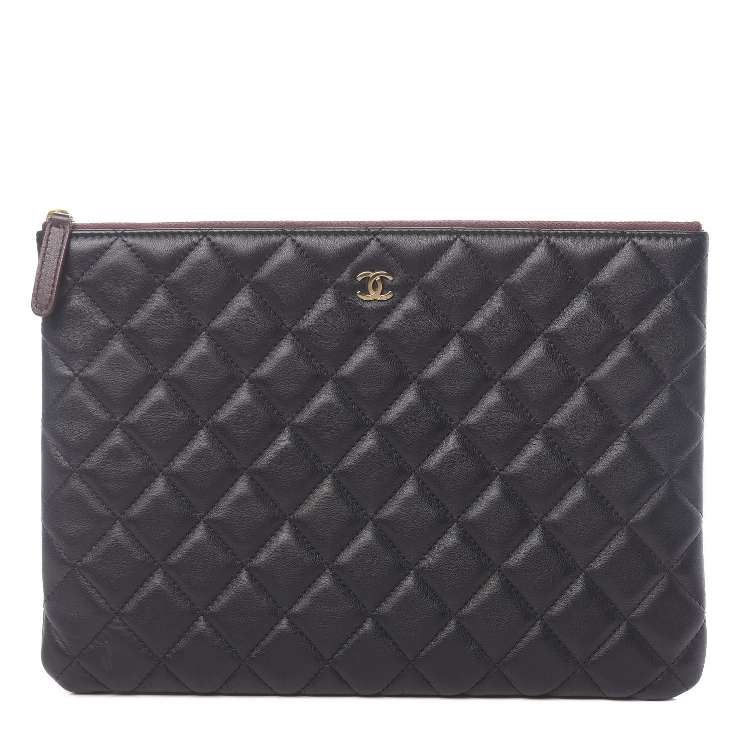 Chanel Lambskin Quilted Medium Cosmetic Case Black 1 of 13