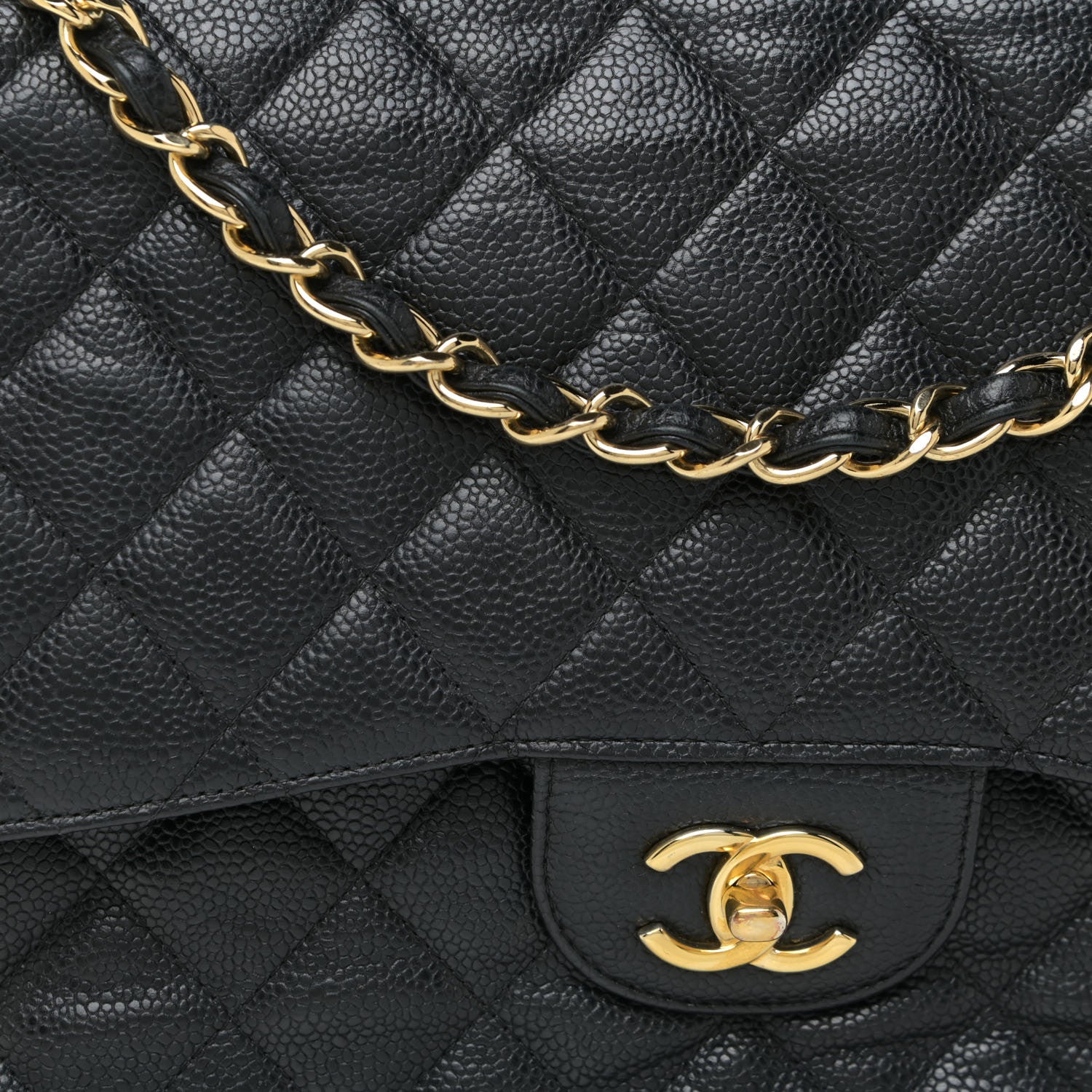 Chanel Caviar Quilted Jumbo Double Flap Black 8 of 17