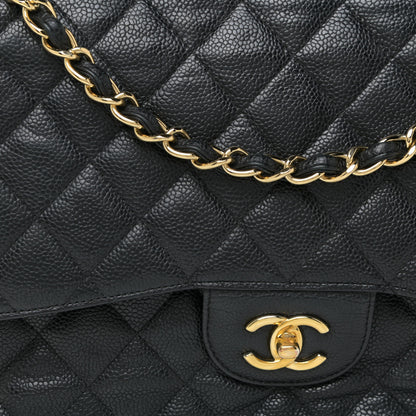 Chanel Caviar Quilted Jumbo Double Flap Black 8 of 17