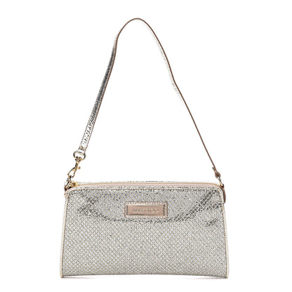 Jimmy Choo Glitter Fabric Shoulder Bag Champagne 1 of 10