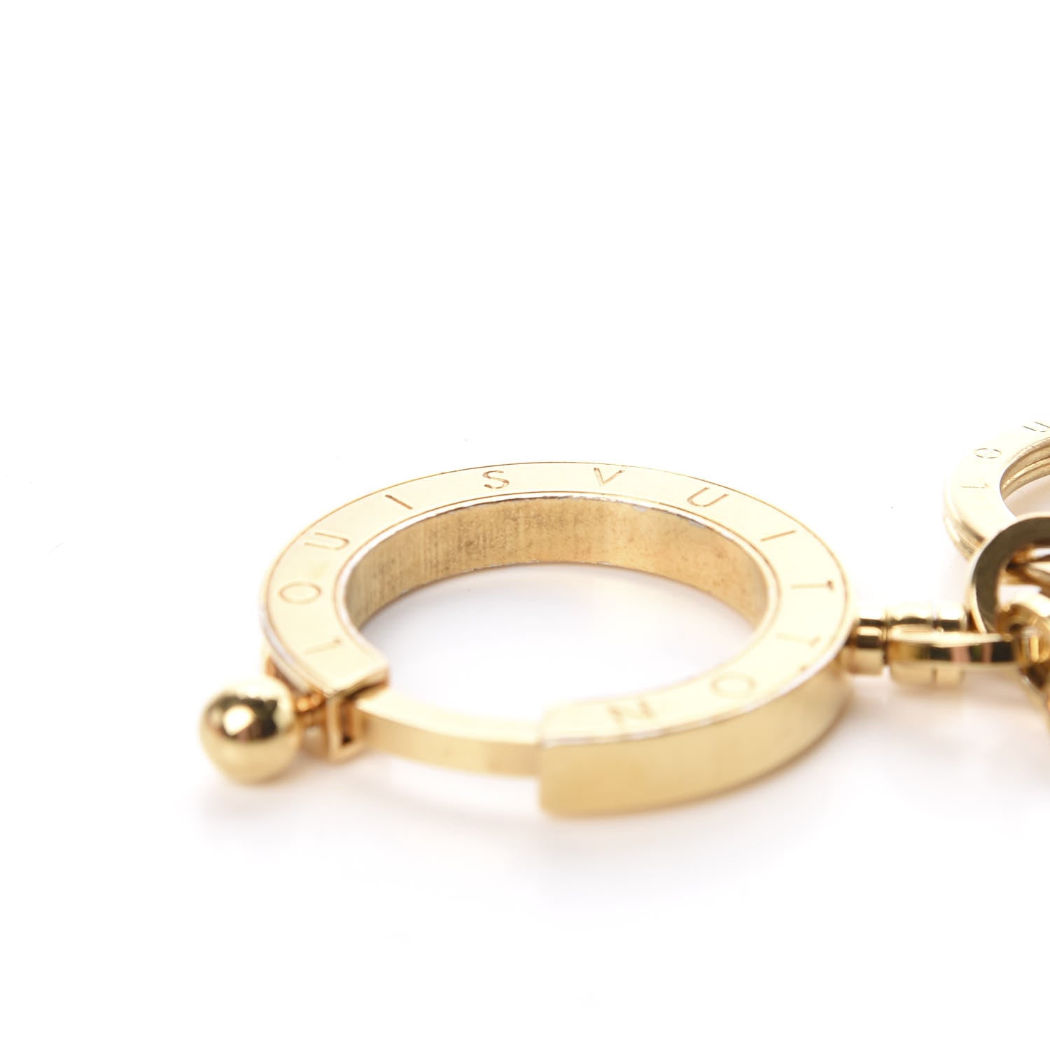 Louis Vuitton Goldtone Swing Key Holder and Bag Charm 4 of 5