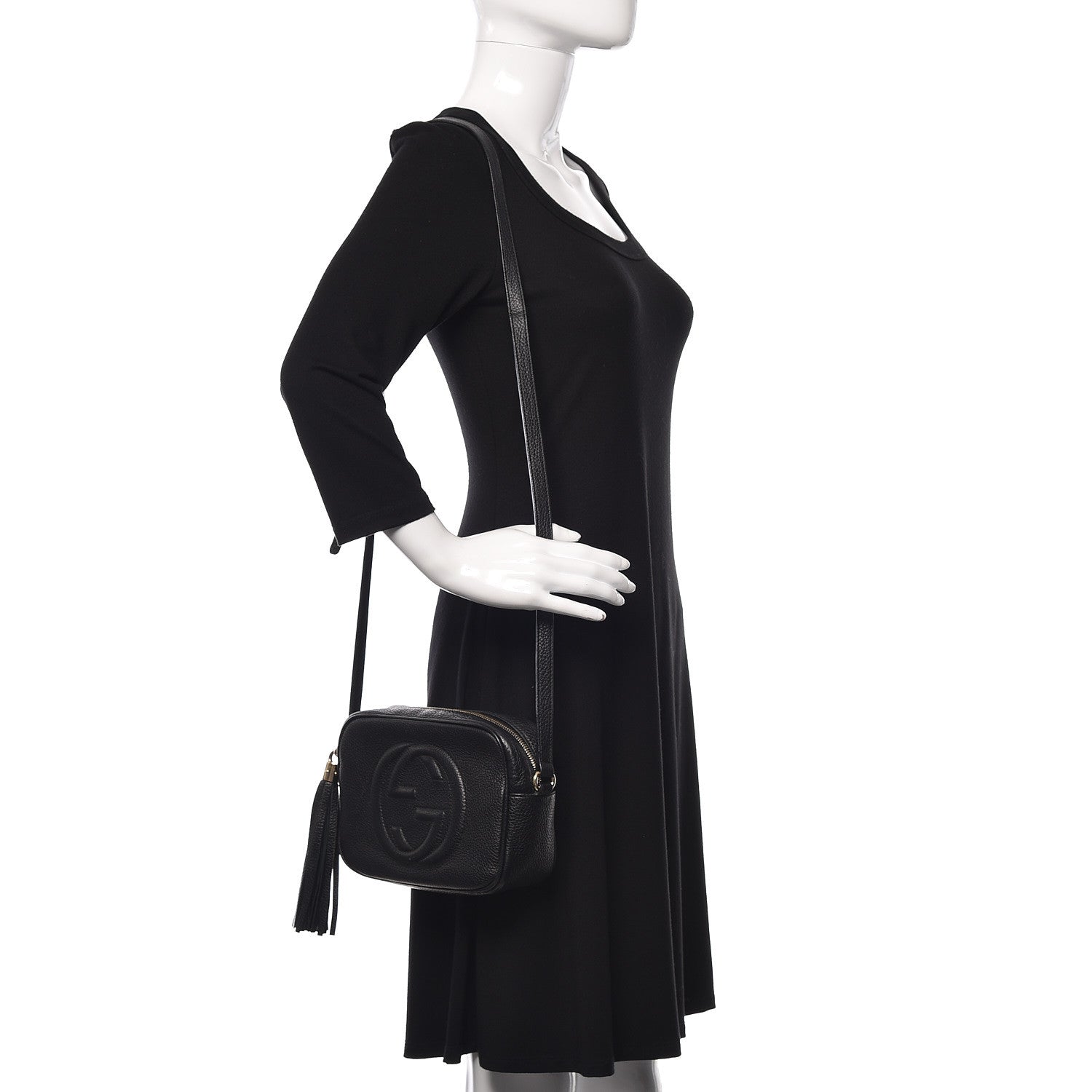 Gucci Pebbled Calfskin Small Soho Disco Bag Black 2 of 12