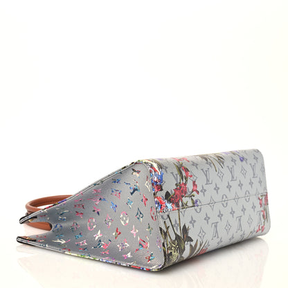 Louis Vuitton Metallic Monogram LV Garden OnTheGo MM Silver 4 of 9