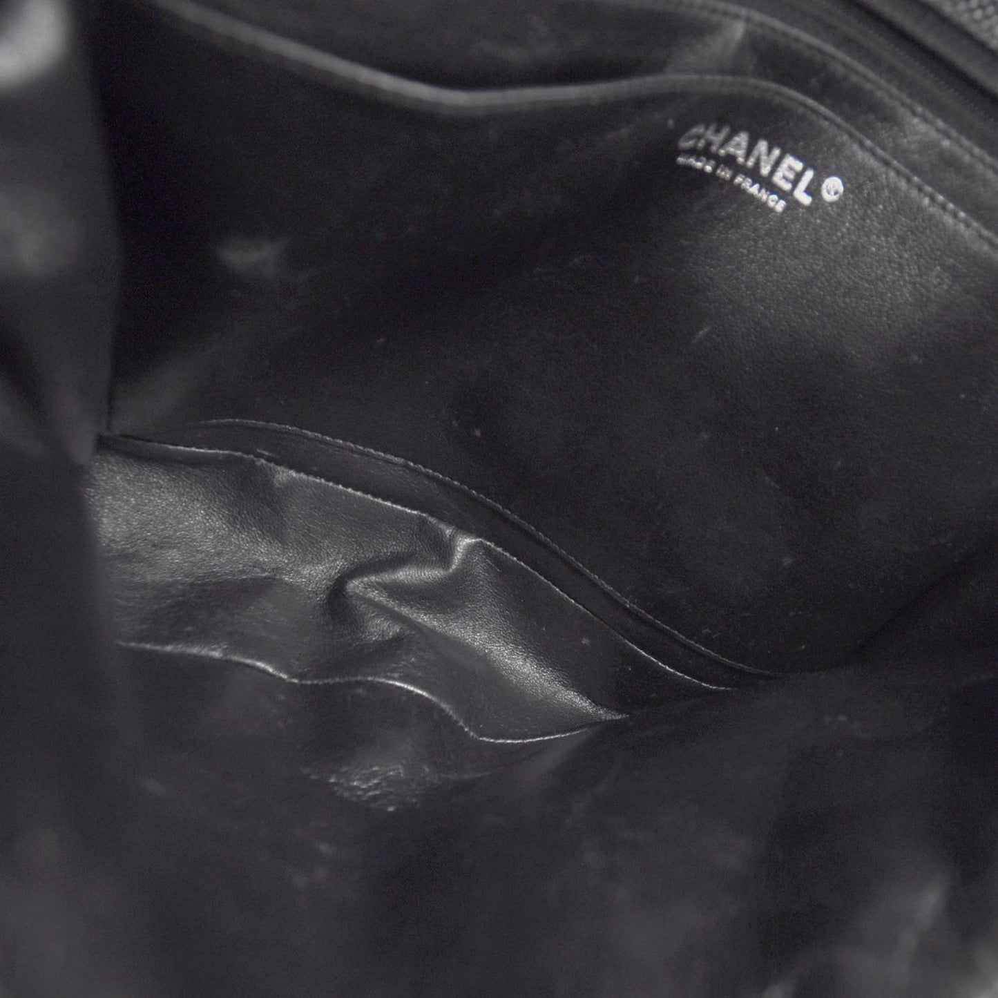 Caviar Jumbo Single Flap Black SHW