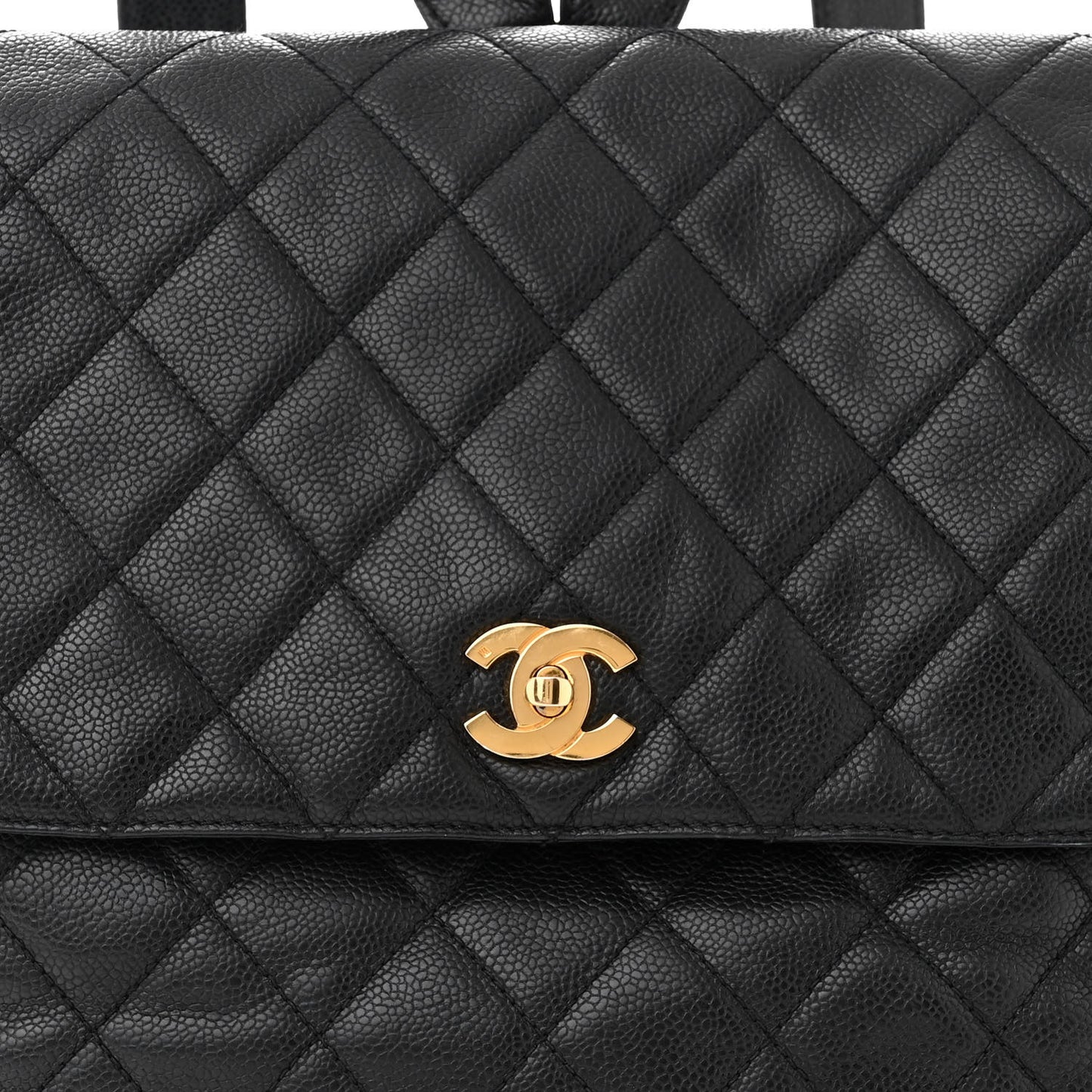 Caviar Quilted Backpack Black