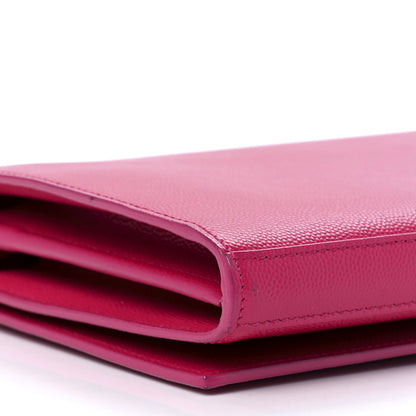 Saint Laurent Grain De Poudre Monogram Chain Wallet Bubblegum 10 of 11
