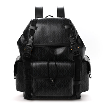 Christian Dior Canvas CD Diamond Hit The Road Backpack Black 1 of 10