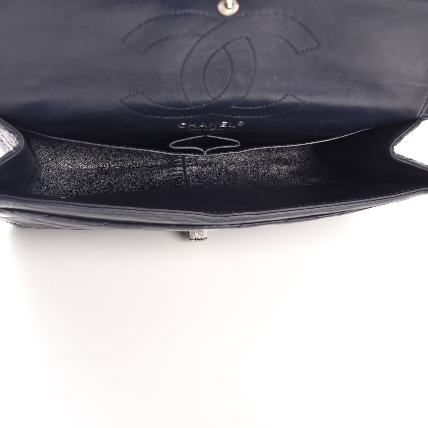 Aged Calfskin Quilted 2.55 Reissue 226 Flap Navy Blue