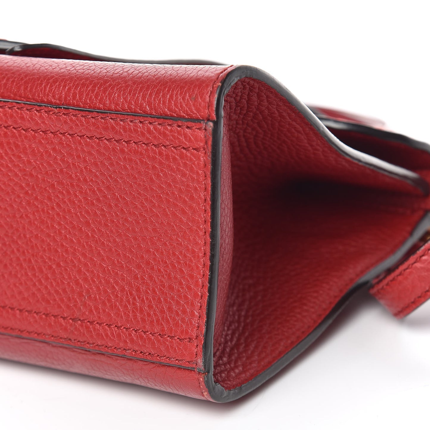 Calfskin Mini GG Marmont Top Handle Bag Vulcanic Red