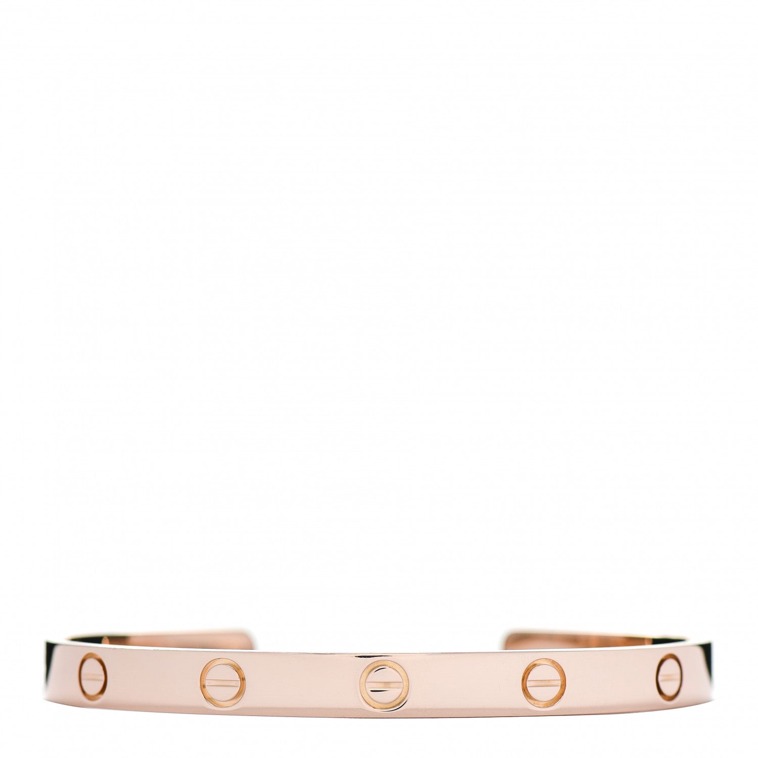 Cartier 18K Pink Gold LOVE Cuff Bracelet 18 1 of 3