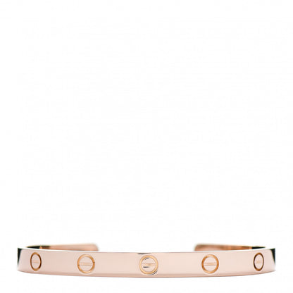 Cartier 18K Pink Gold LOVE Cuff Bracelet 18 1 of 3
