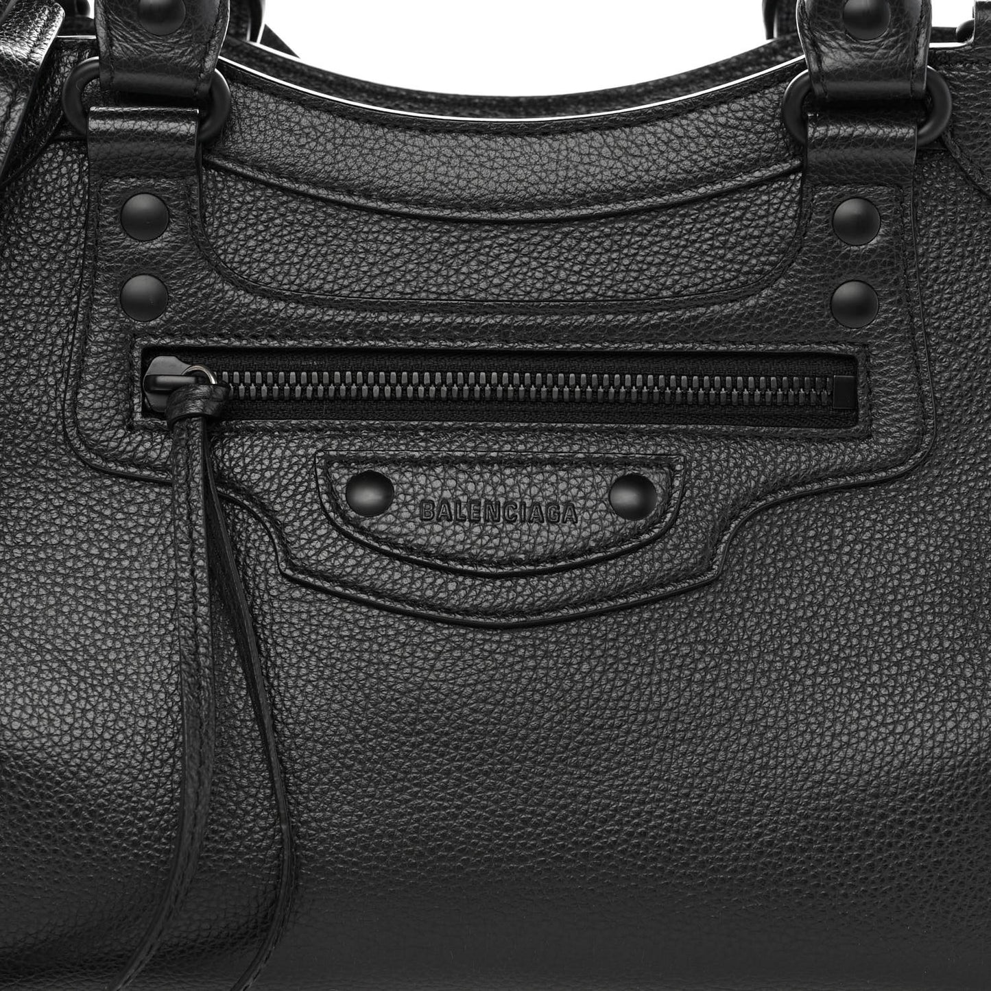 Grained Calfskin Neo Classic Black Hardware S City Black