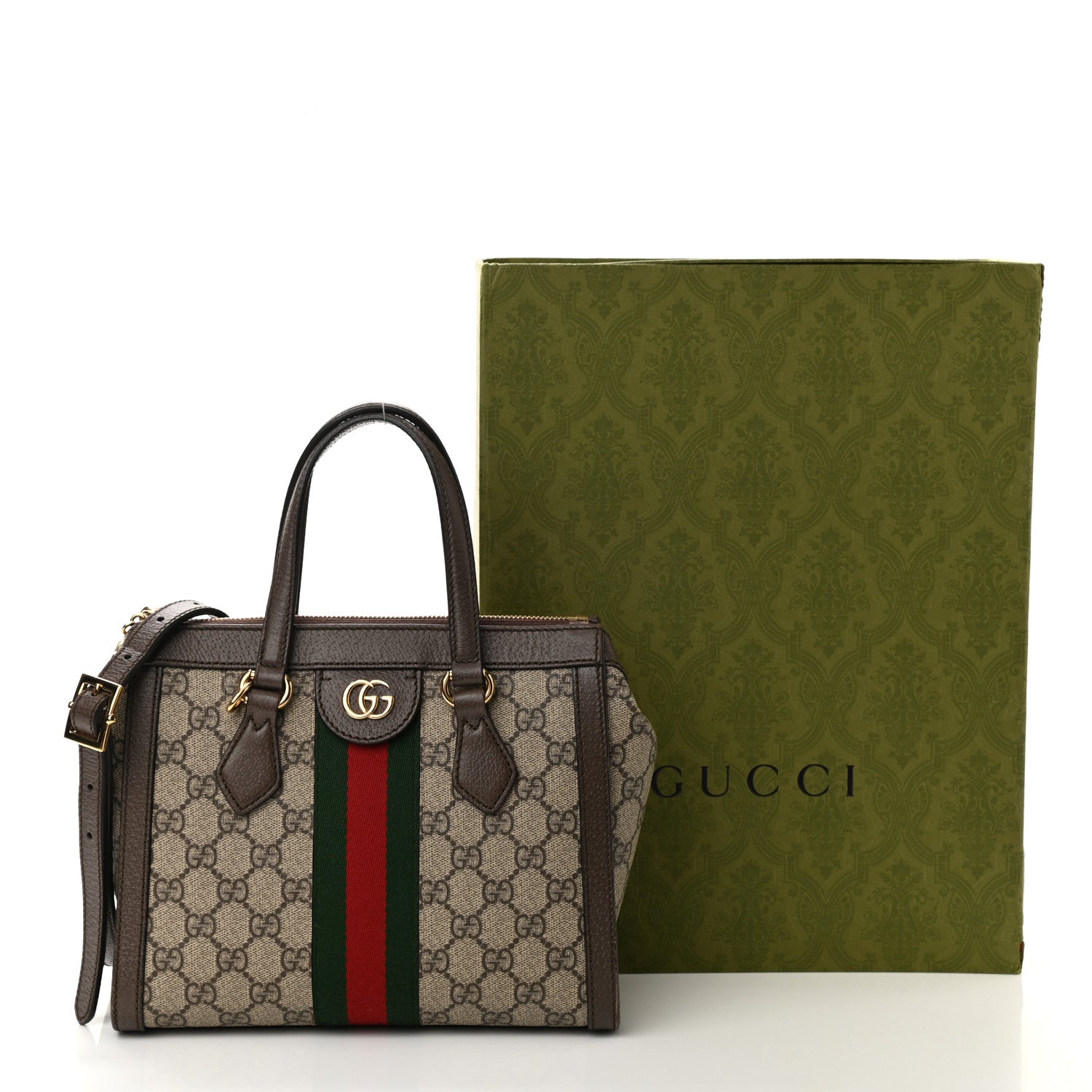 Gucci GG Supreme Monogram Small Ophidia Tote Bag Brown 12 of 12