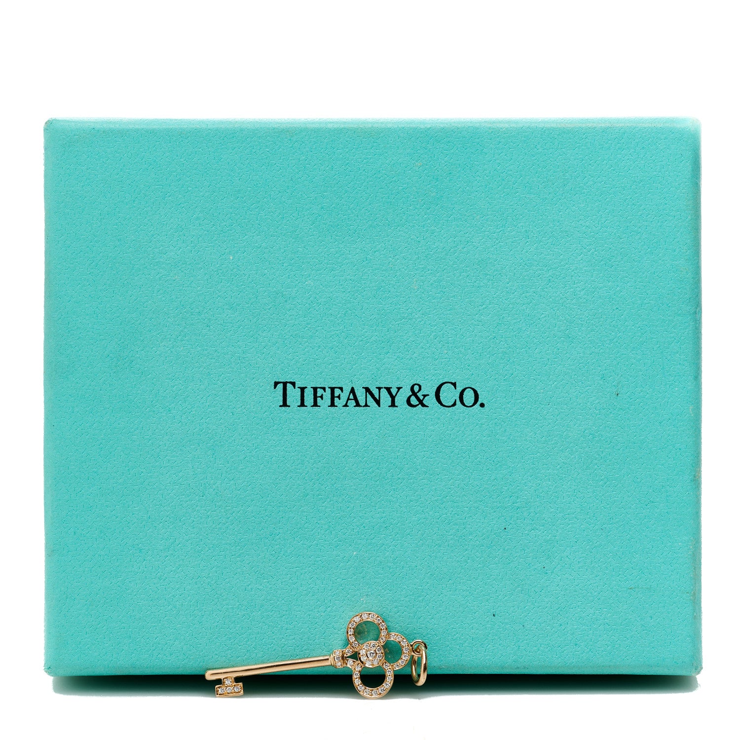 Tiffany 18K Rose Gold Diamond Crown Key Pendant 4 of 4