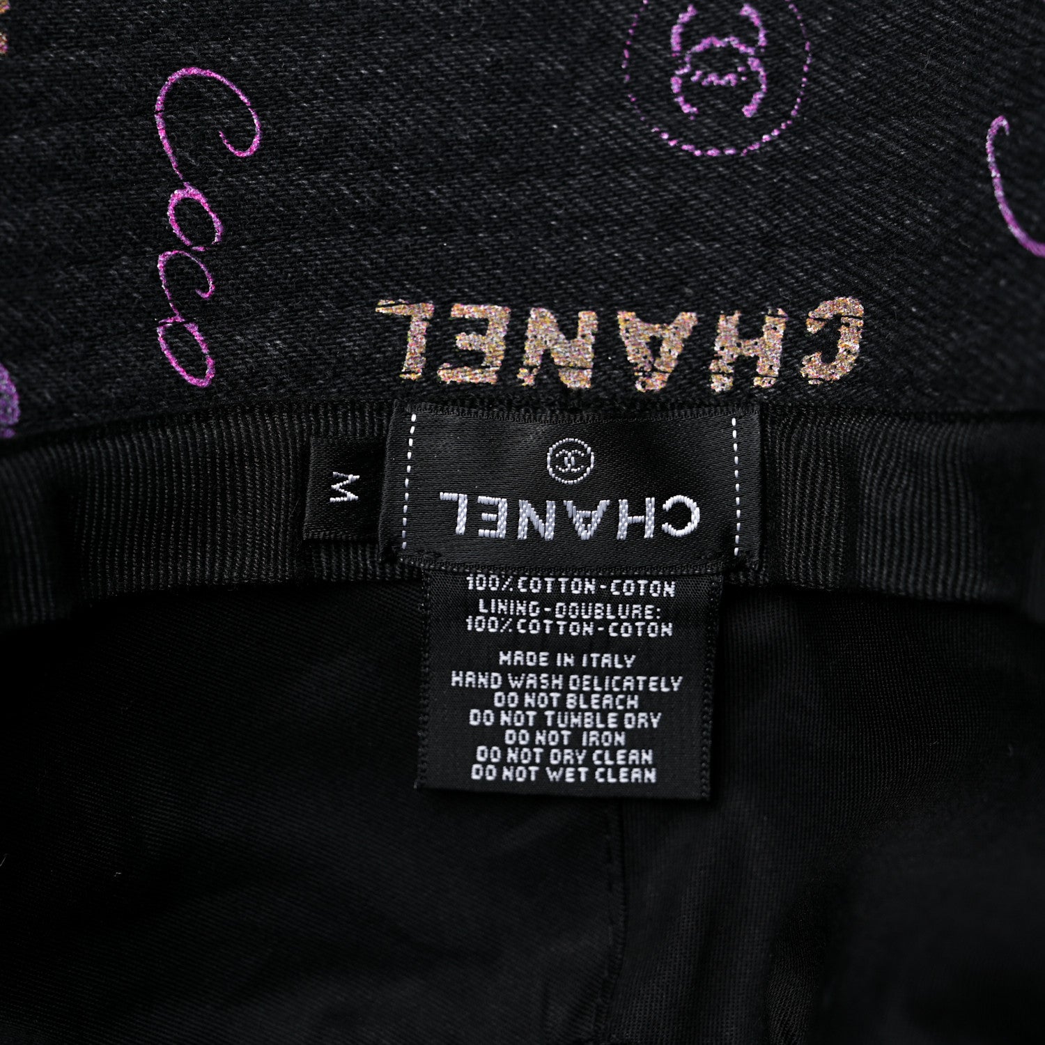Chanel Denim Mood Cloche Bucket Hat M Black 7 of 7