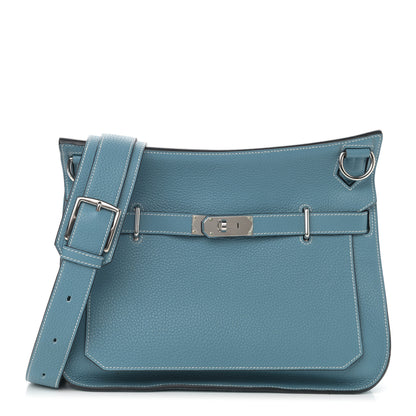 Hermes Taurillon Clemence Jypsiere 34 Blue Jean 1 of 11