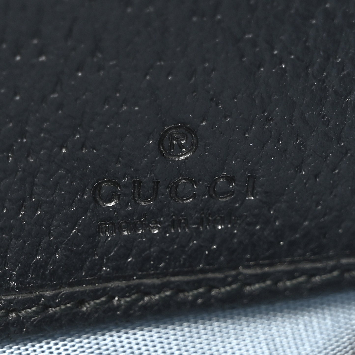 Grained Calfskin Bee Star Continental Chain Wallet Black