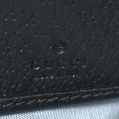 Gucci Grained Calfskin Bee Star Continental Chain Wallet Black 7 of 11