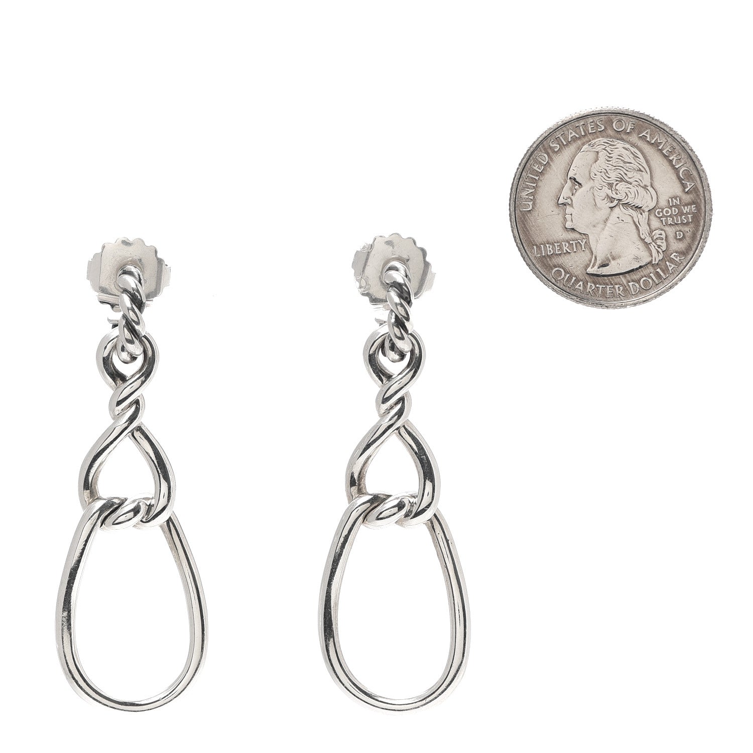 David Yurman Sterling Silver Continuance Triple Drop Earrings 2 of 4