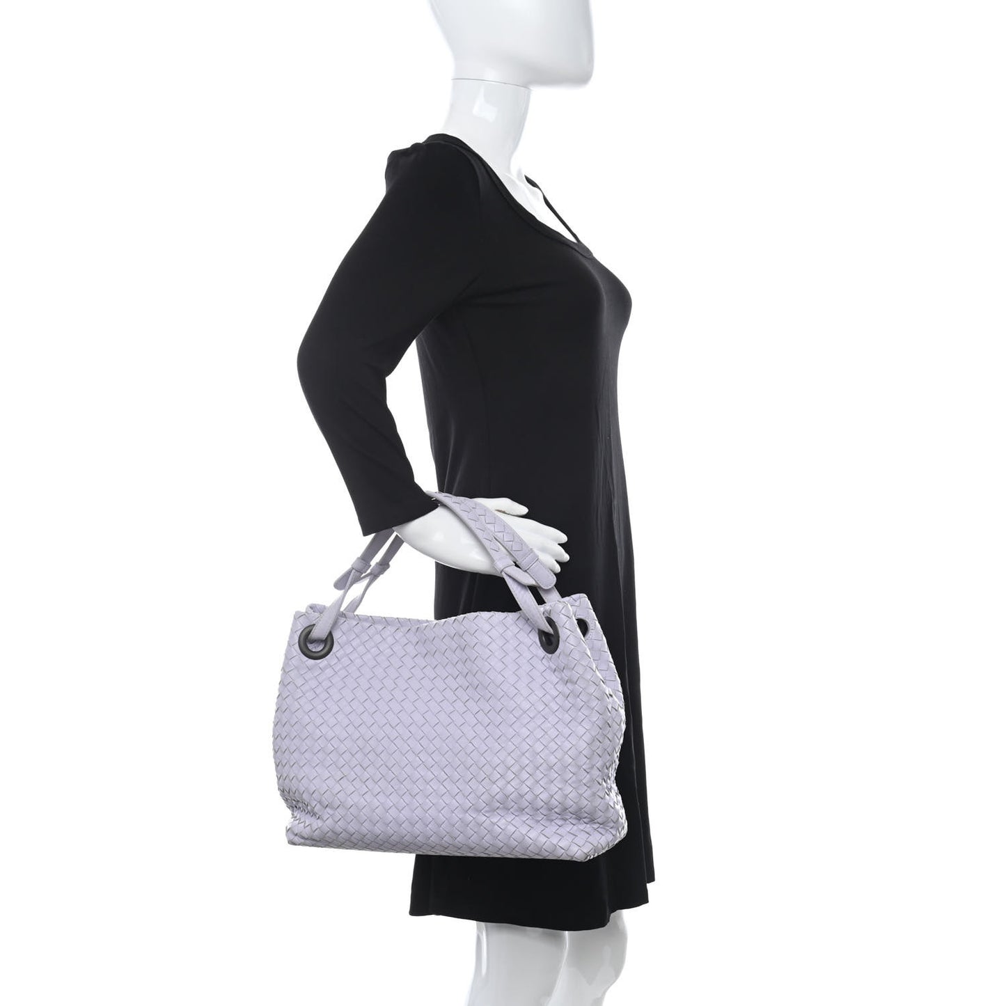 Nappa Intrecciato Medium Garda Bag Zinc