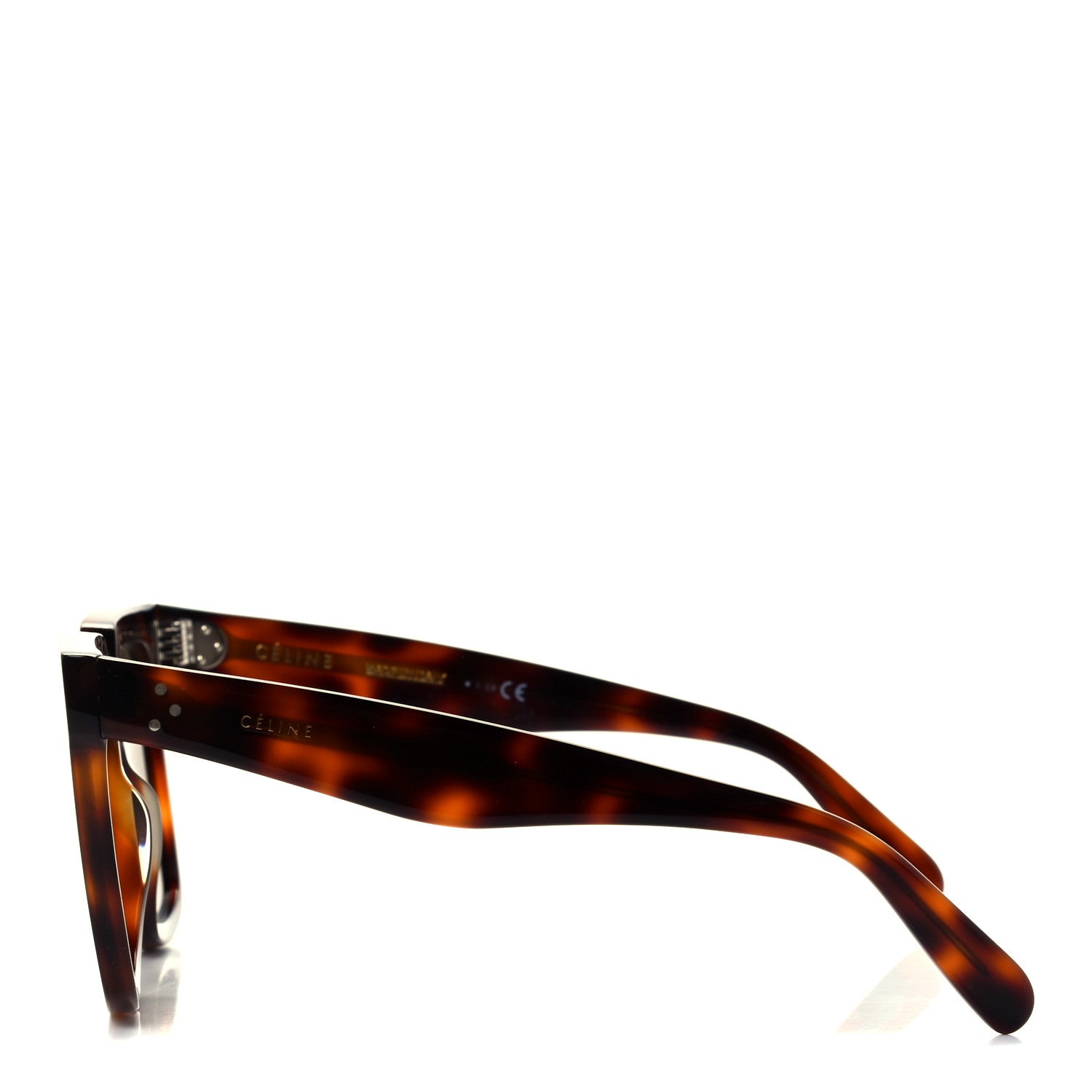 Celine Acetate Polarized Square Sunglasses CL 40055I Red Havana 3 of 7