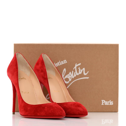 Christian Louboutin Veau Velours Pigalle Follies 100 Pumps 36 Rougissime 14 of 14