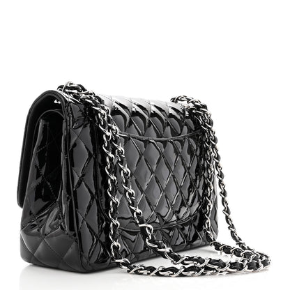 Chanel Patent Quilted Jumbo Double Flap Black 3 of 10