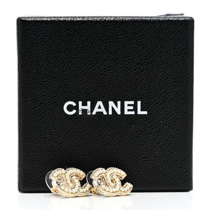 Chanel Pearl CC Earrings Gold 5 of 5