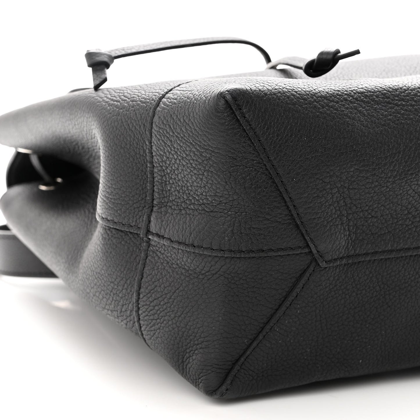 Calfskin Lockme Backpack Black