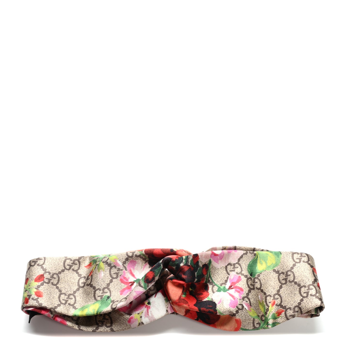 Silk Monogram Blooms Print Headband Antique Rose